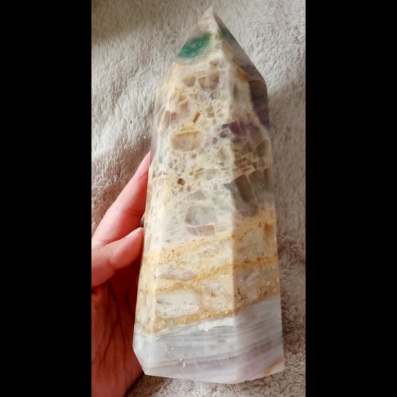 Silky Fluorite Tower (Read Description) - Picture 2 of 8